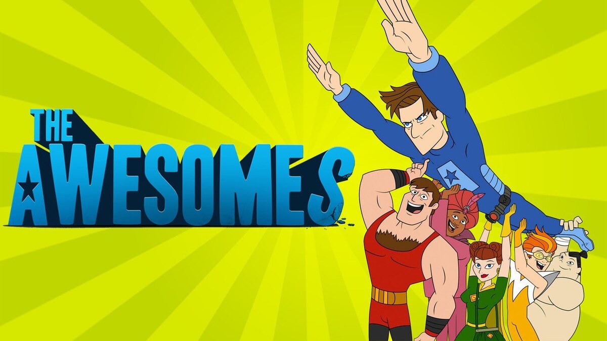 Title card from the Hulu series The Awesomes