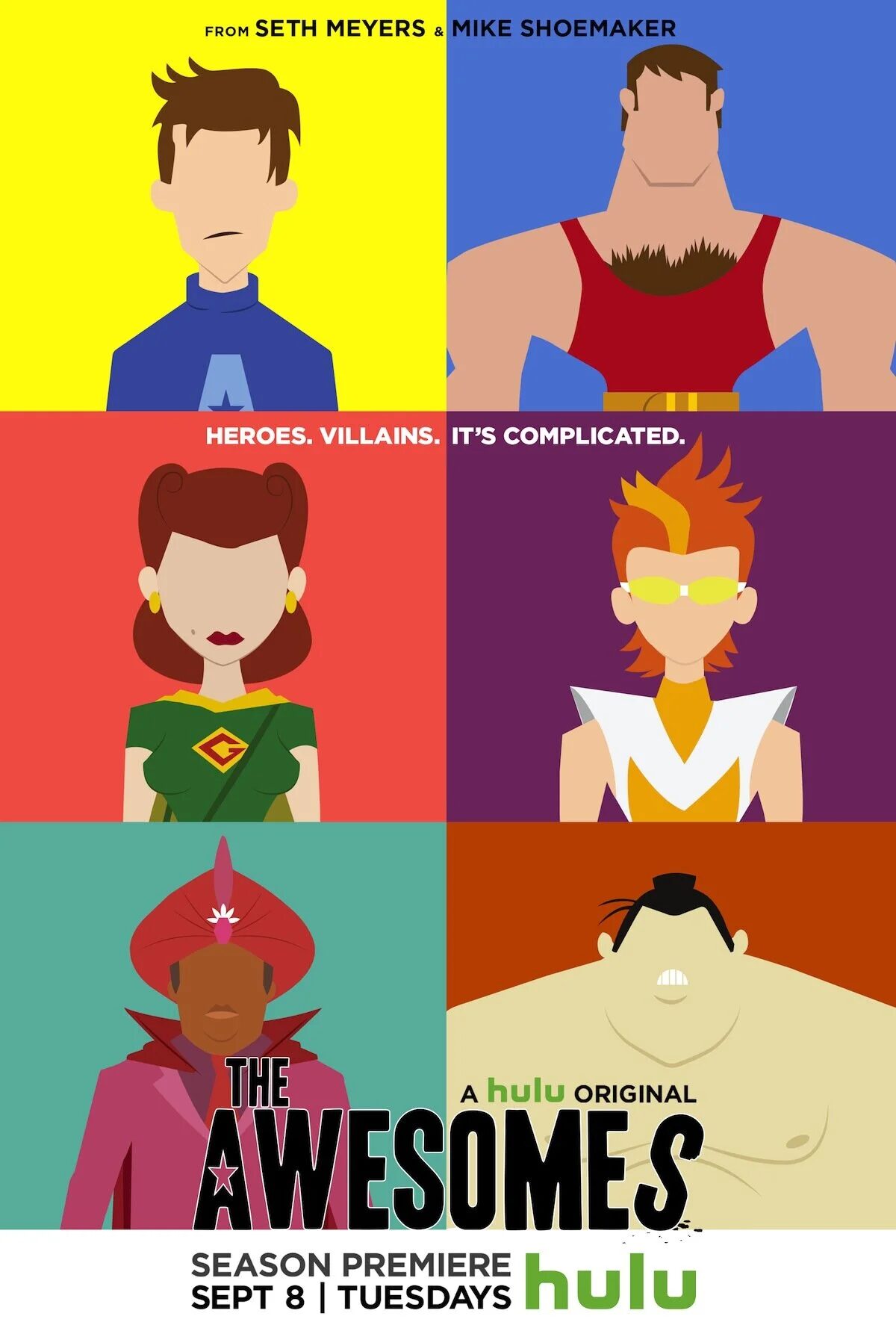 Key art for the Hulu series The Awesomes